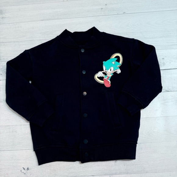 Sonic The Hedgehog Other - Sonic the Hedgehog kids button up sweater jacket youth small